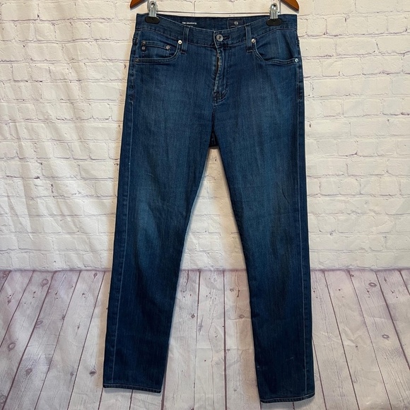 Adriano Goldschmied (AG) Men’s Dark Wash Straight-Leg Jeans – Size 32x34 - Picture 1 of 12